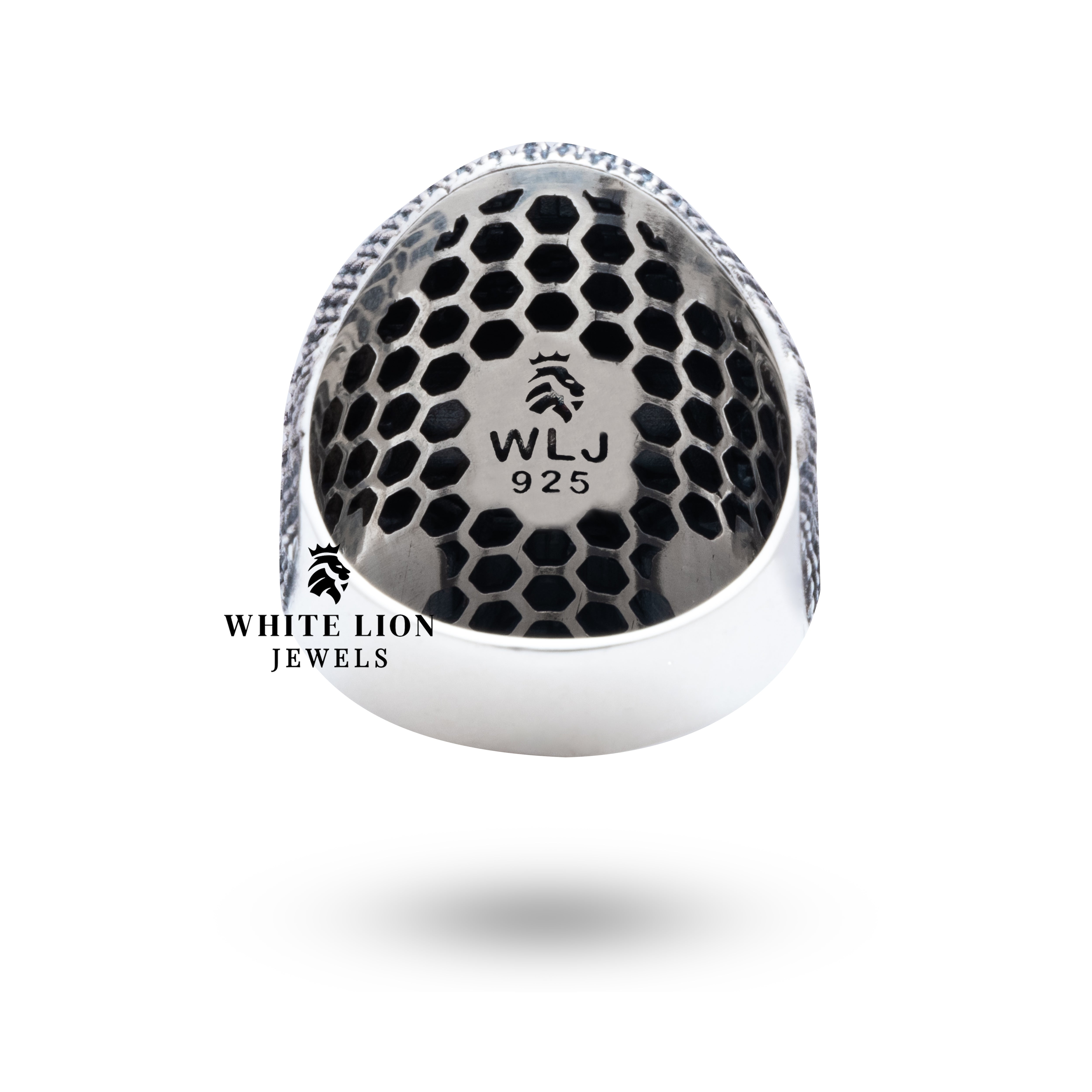Beard Skull 925 Sterling Silver Ring with intricately crafted beard skull design and oxidized finish for a bold look