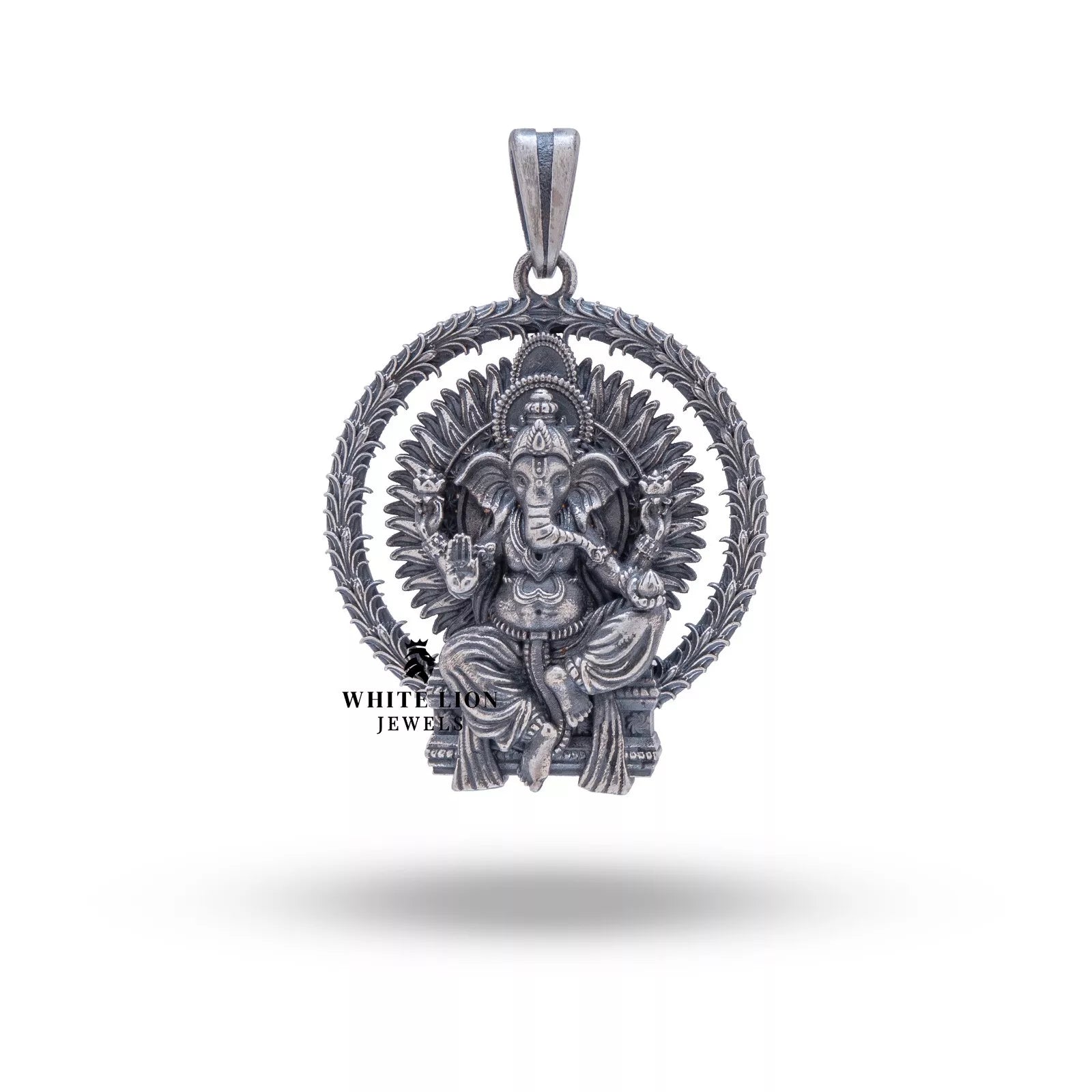 Ganesha 925 Sterling Silver Pendant with Oxidized Finish