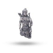 Front view of Lord Shree Rama 925 Sterling Silver Brooch with oxidized finish