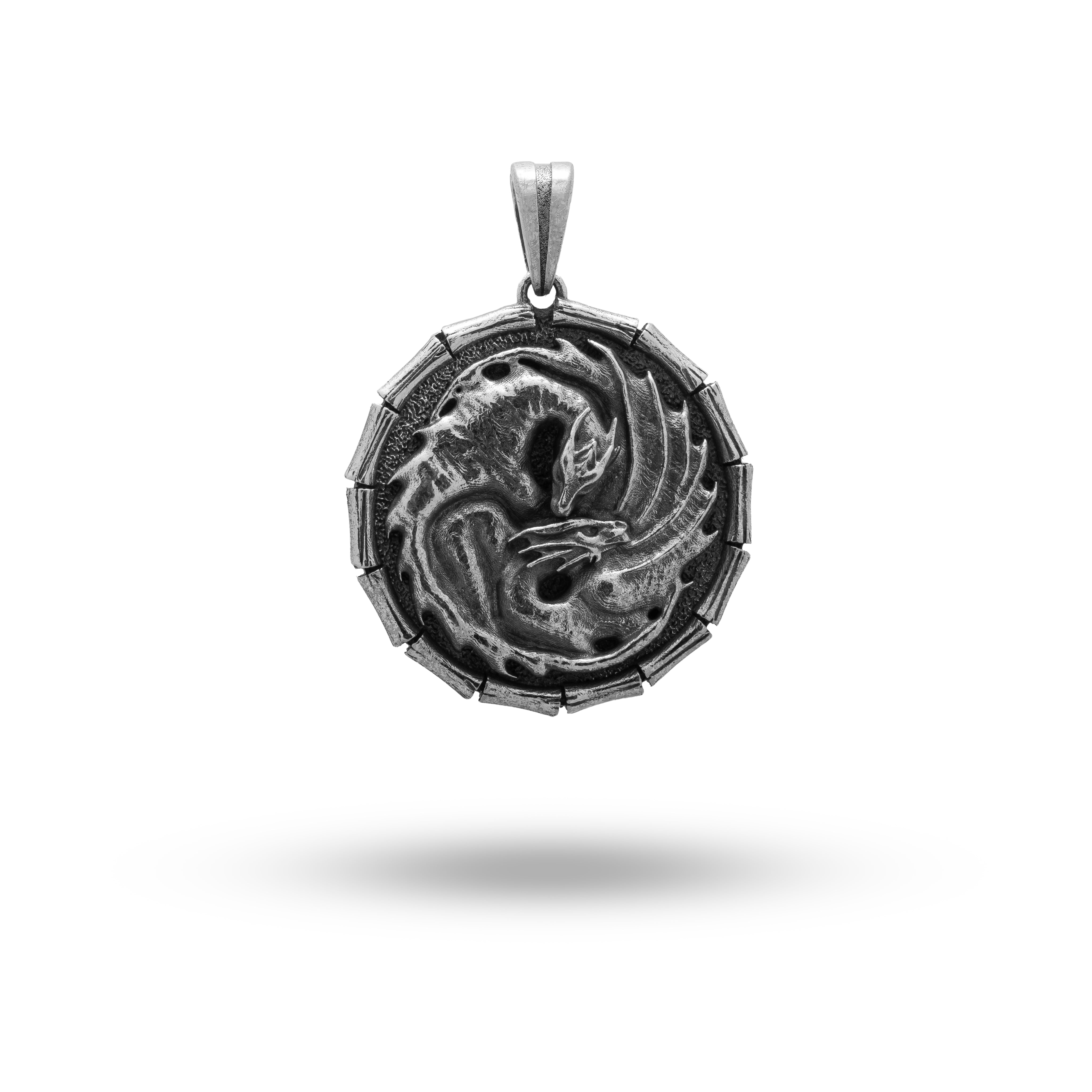 GOT Dragons 925 Sterling Silver Pendant with oxidized finish
