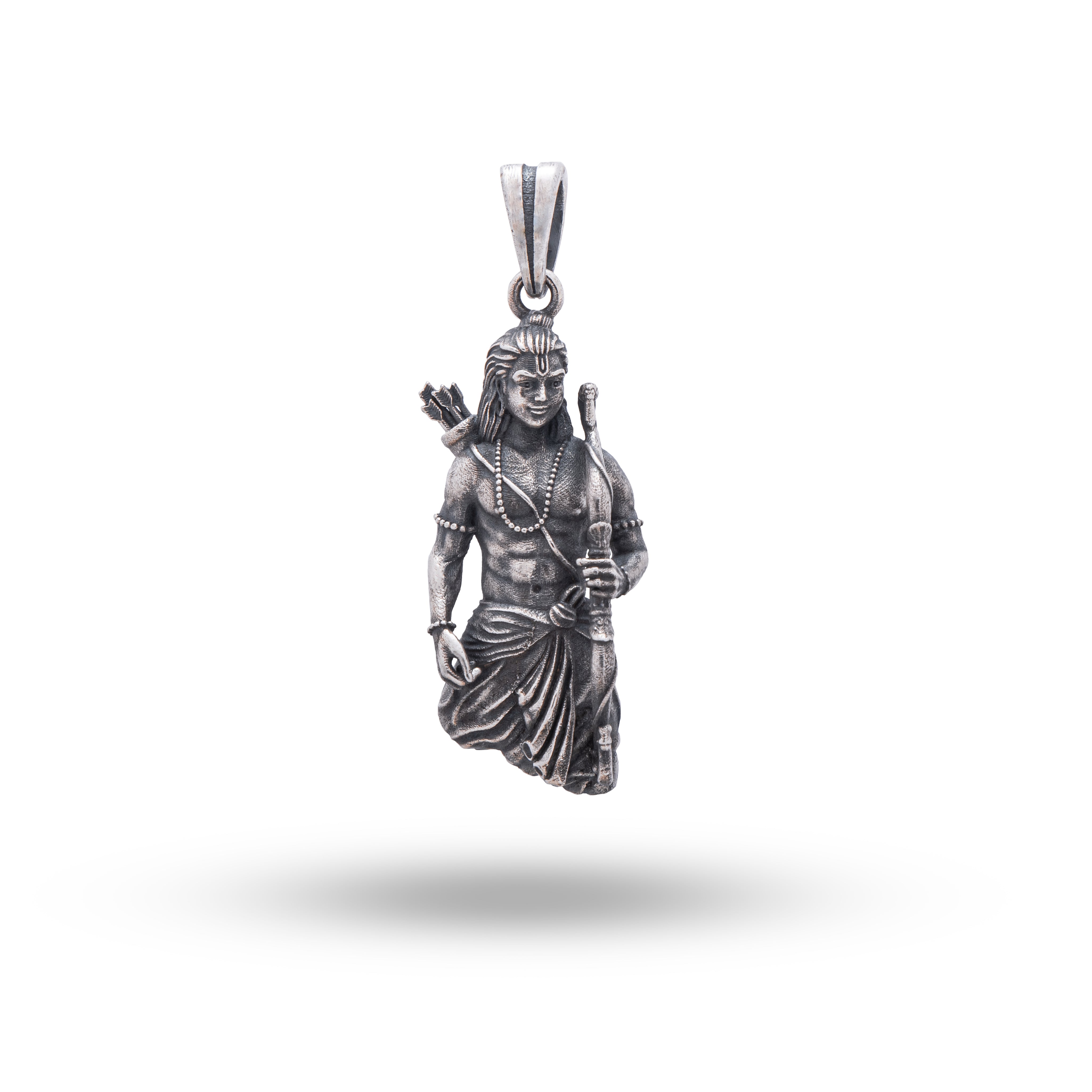 Shree Rama 925 Sterling Silver Pendant with oxidized finish by White Lion Jewels