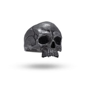 Sterling silver ring with an oxidized skull design, edgy and bold