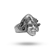 Sterling Silver Medusa Gorgon Ring featuring snake design