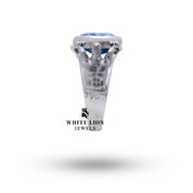 Back view highlighting the detailed craftsmanship of Poseidon God 925 Sterling Silver Ring.