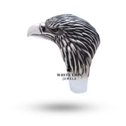 Sterling Silver American Eagle King of Birds Ring worn, showing elegant fit