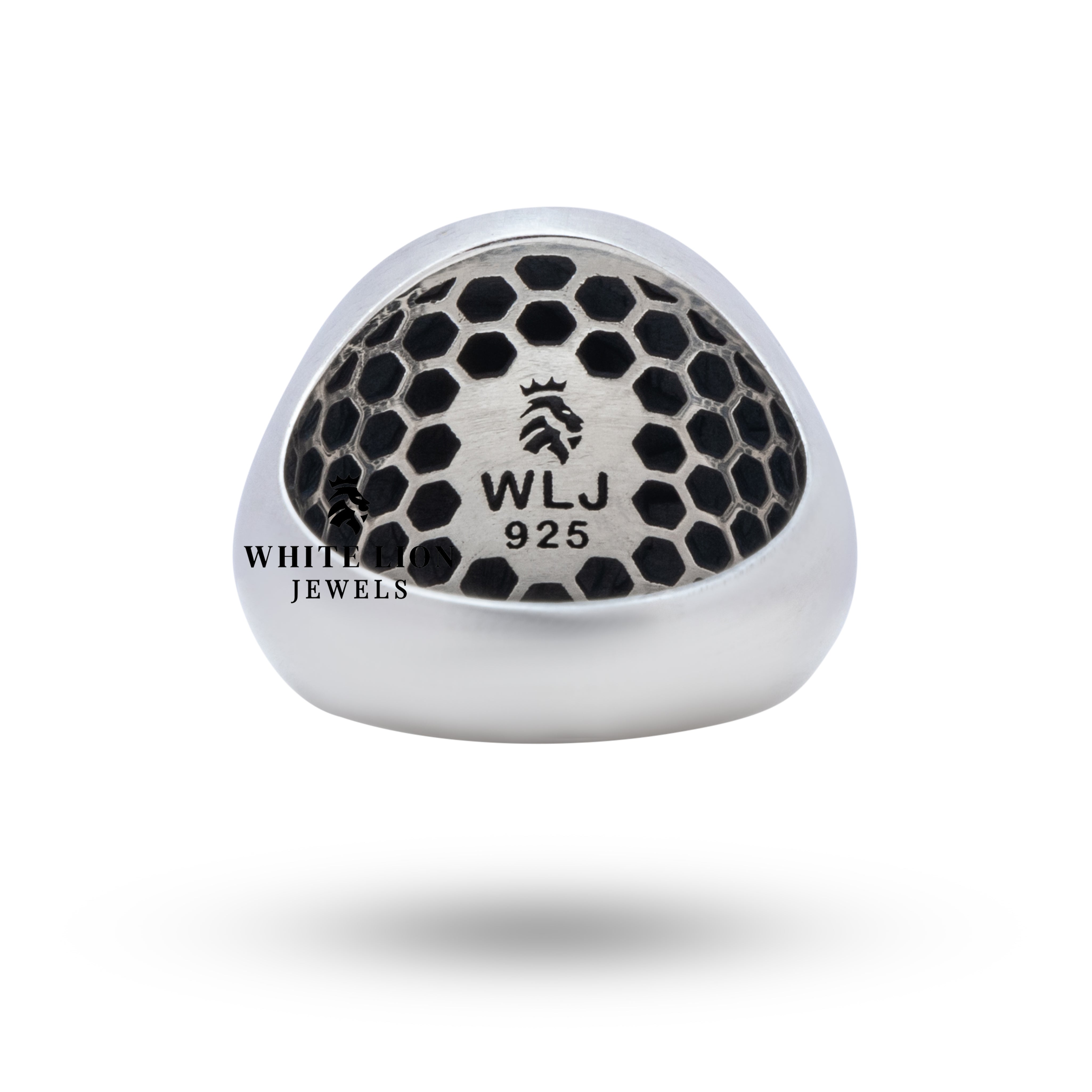 African Lion King Sterling Silver Ring worn on hand showing the bold and elegant style.