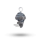 Side view of Gangster Monkey 925 Sterling Silver Pendant illustrating its craftsmanship