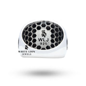 Elegant 925 Sterling Silver Pegasus Ring in oxidized silver with unique design, perfect for formal and casual occasions.