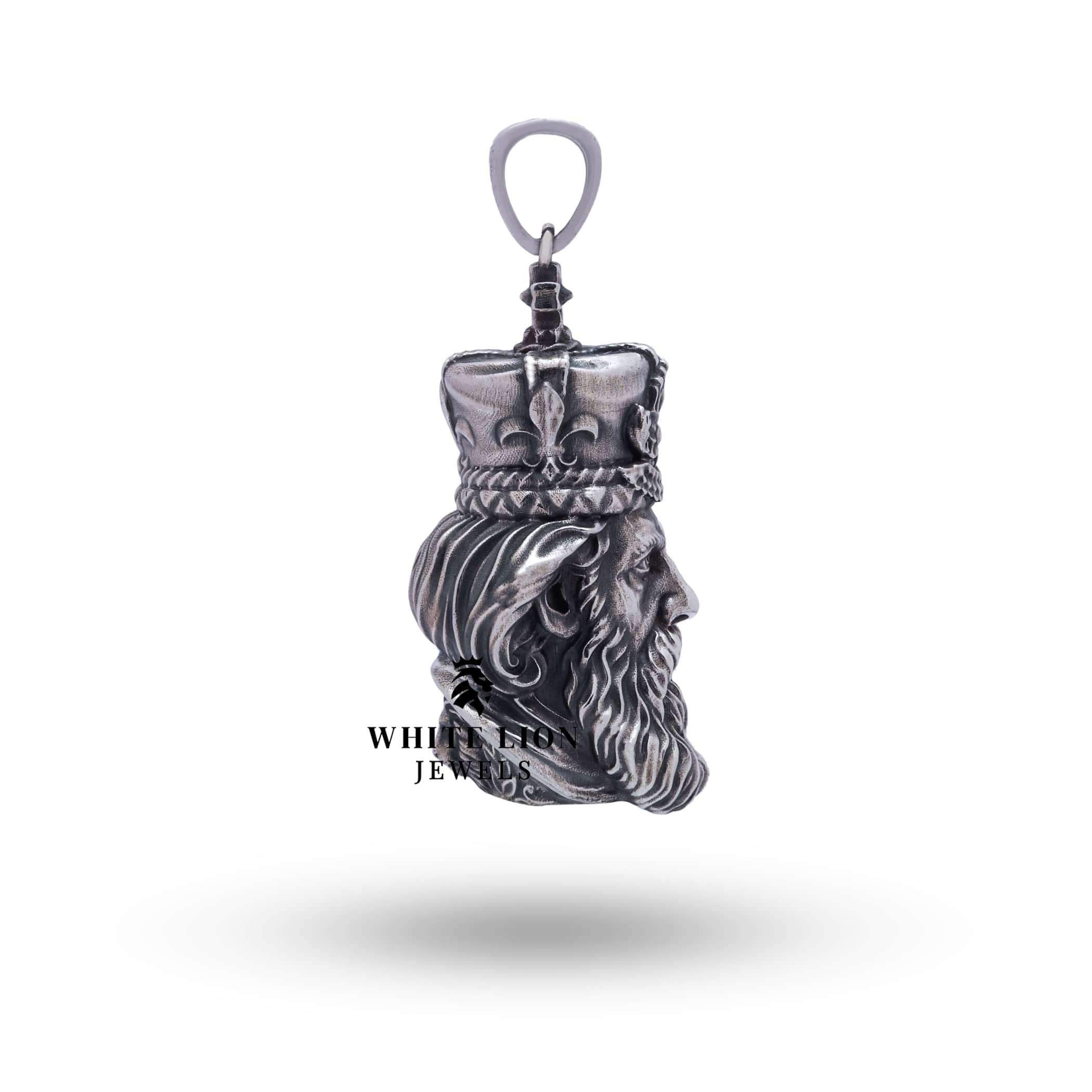 Back view of the King 925 Sterling Silver Pendant showcasing its durable backing