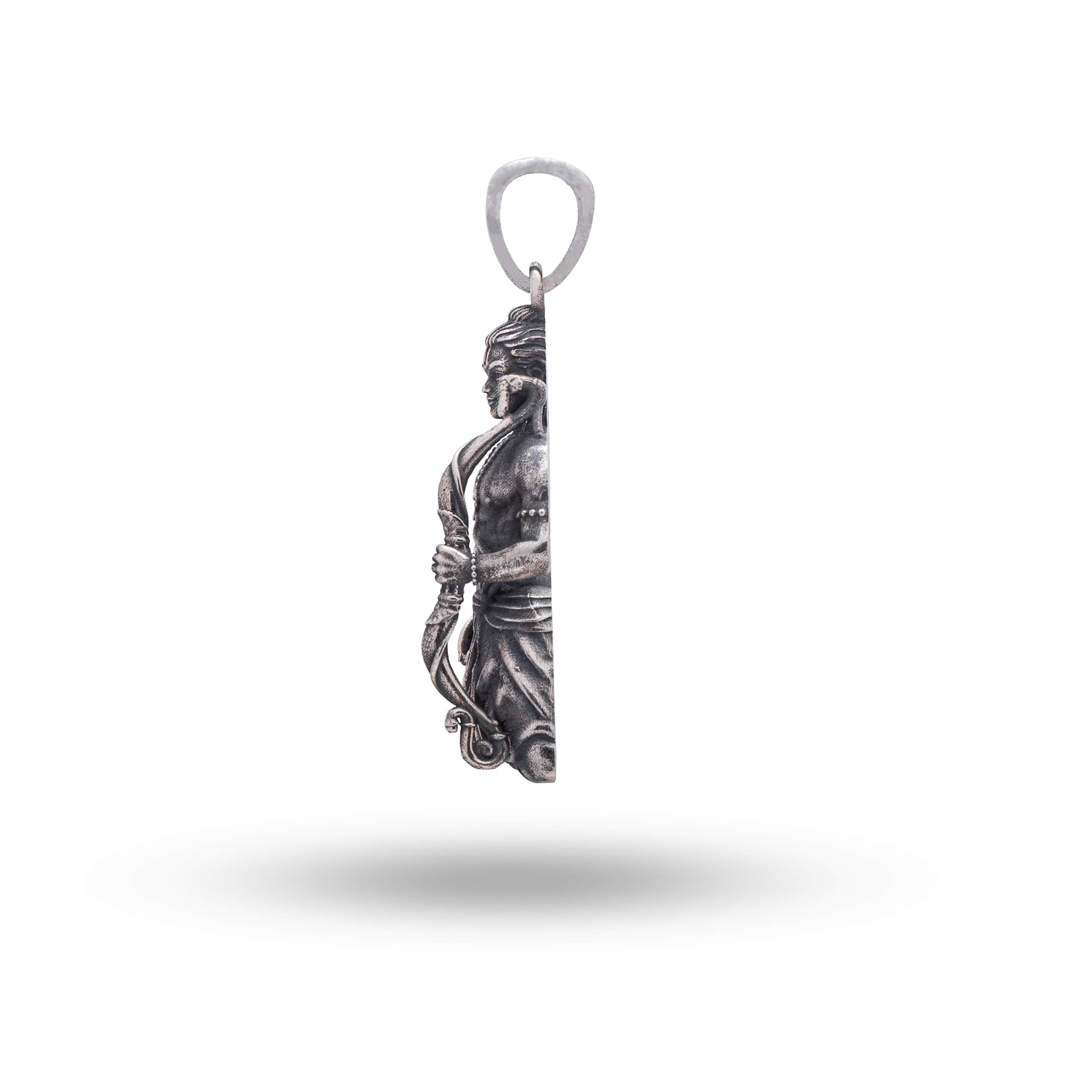 Close-up of oxidized silver finish on 925 Sterling Silver Pendant