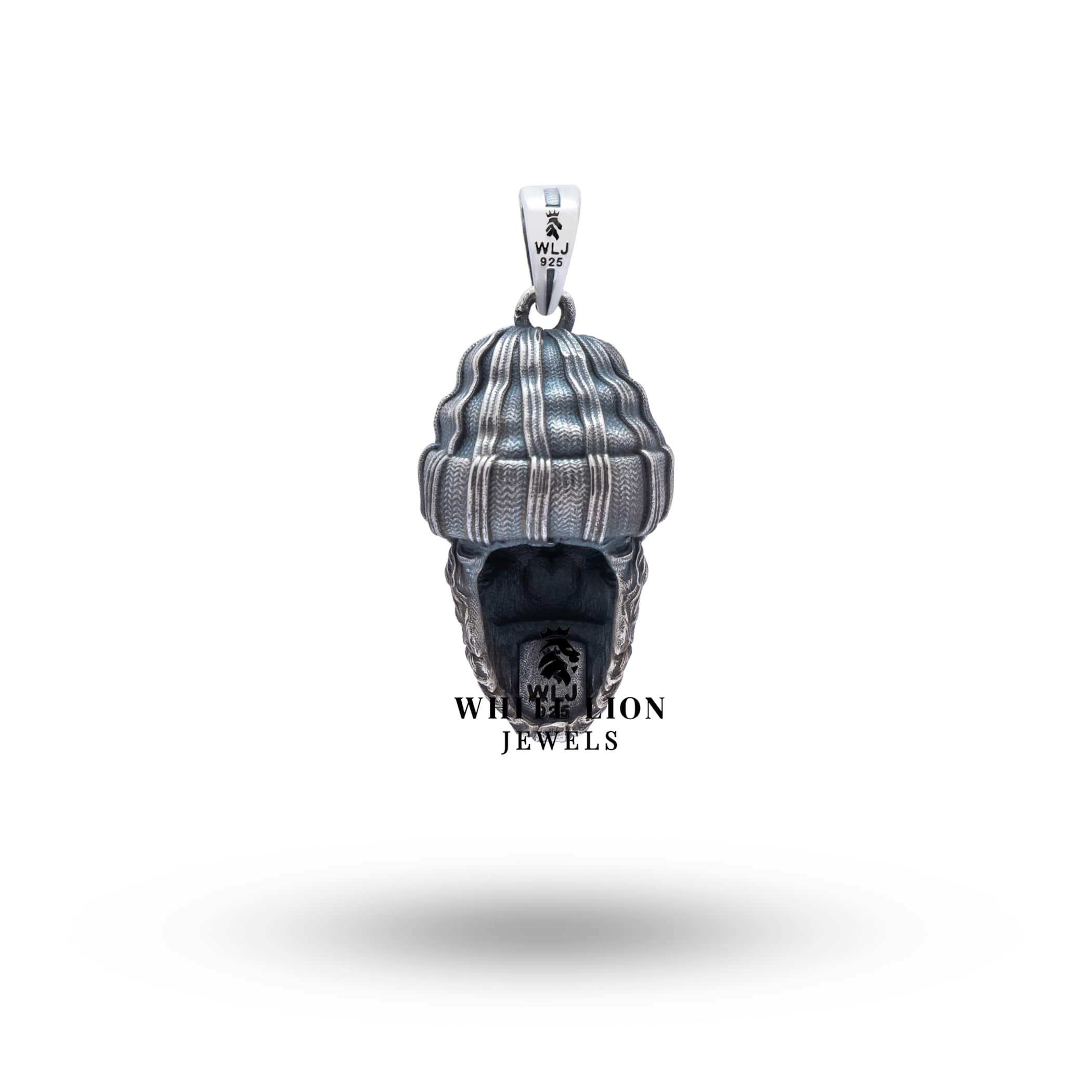 Gangster Monkey 925 Sterling Silver Pendant being worn, emphasizing its stylish appeal