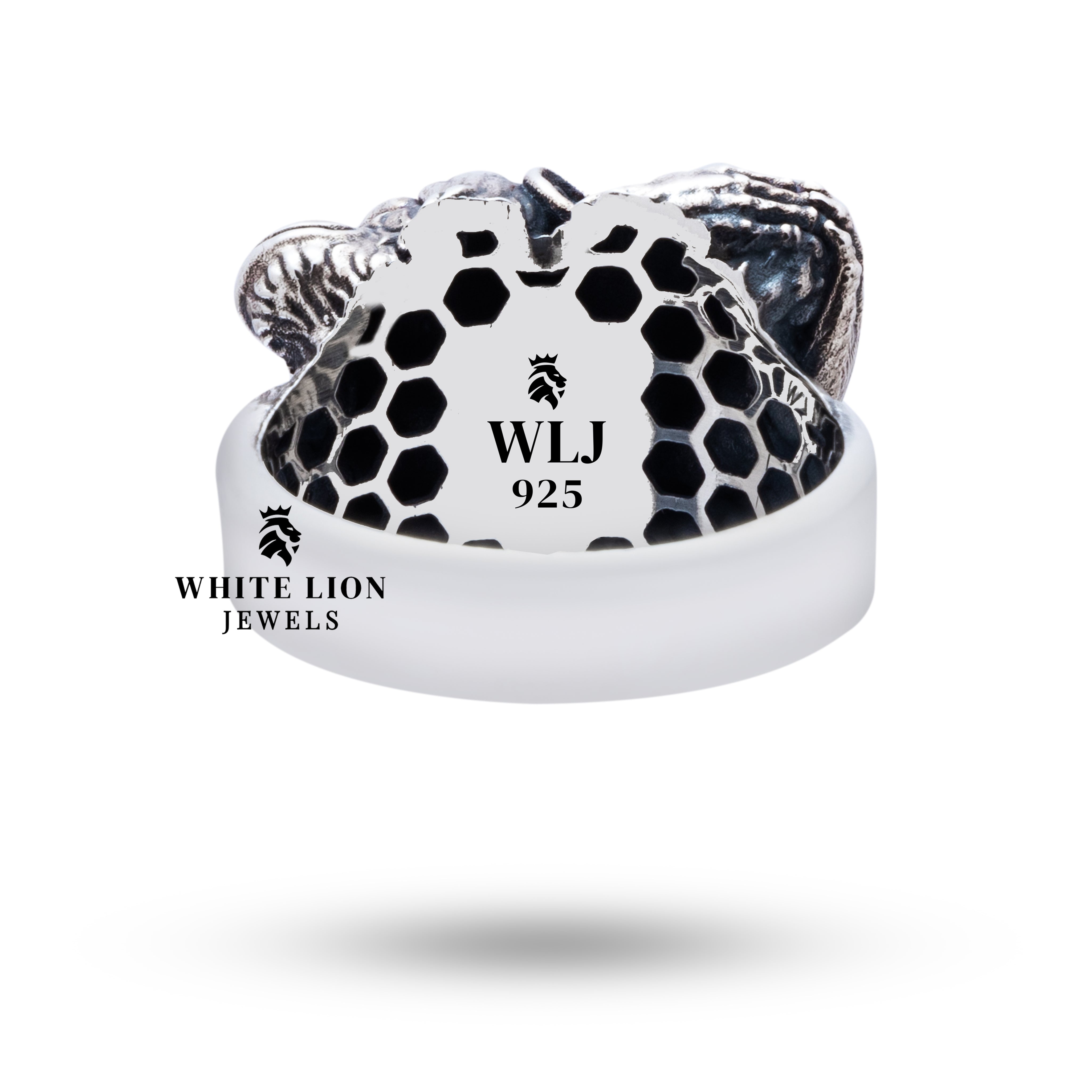 Luxury sterling silver ring, nickel free with clear protective coating.