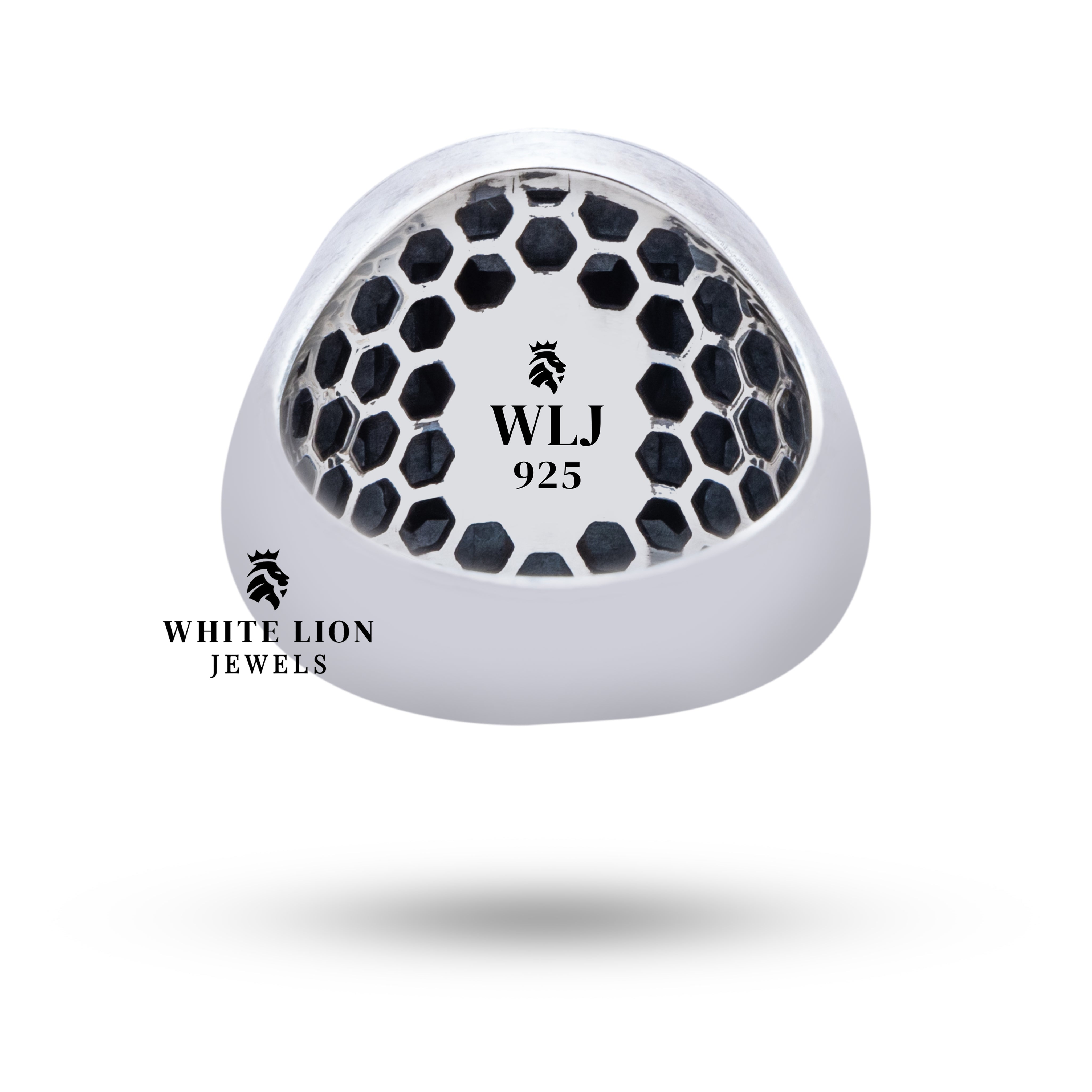 Saber Tiger Skulls 925 Sterling Silver Ring part of White Lion Jewels' exclusive collection.