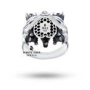 Detailed shot of the ring's underside, showcasing the clear protective coating