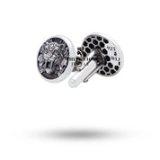 Elegant packaging of Saber Tooth Tiger 925 Sterling Silver Cufflinks, perfect for gifting.
