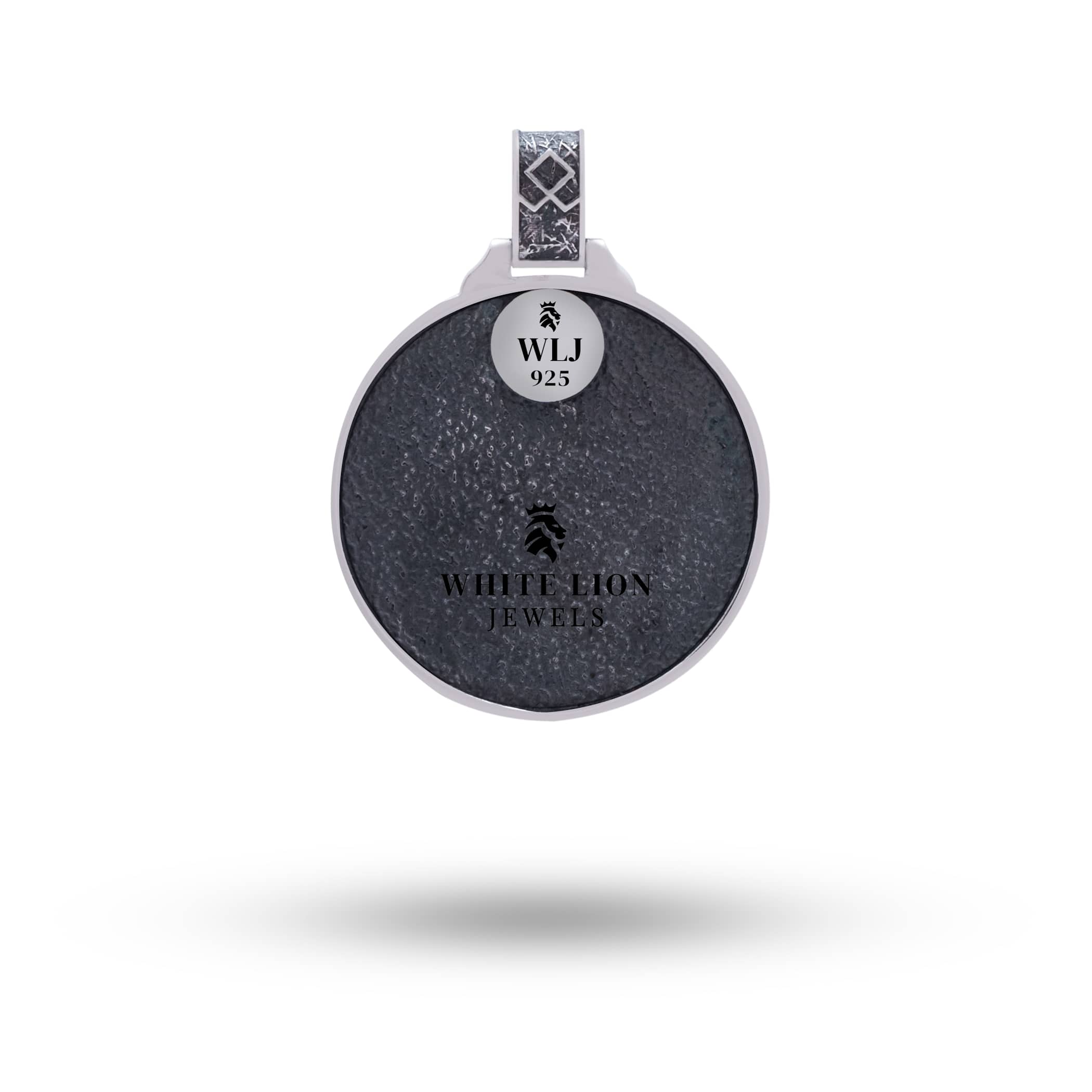 Tree of Life 925 Sterling Silver Pendant worn showing its circular design and symbolic beauty.