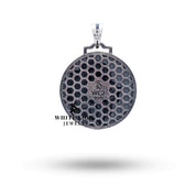 Close-up of African Lion King 925 Sterling Silver Pendant detailing the handcrafted lion motif