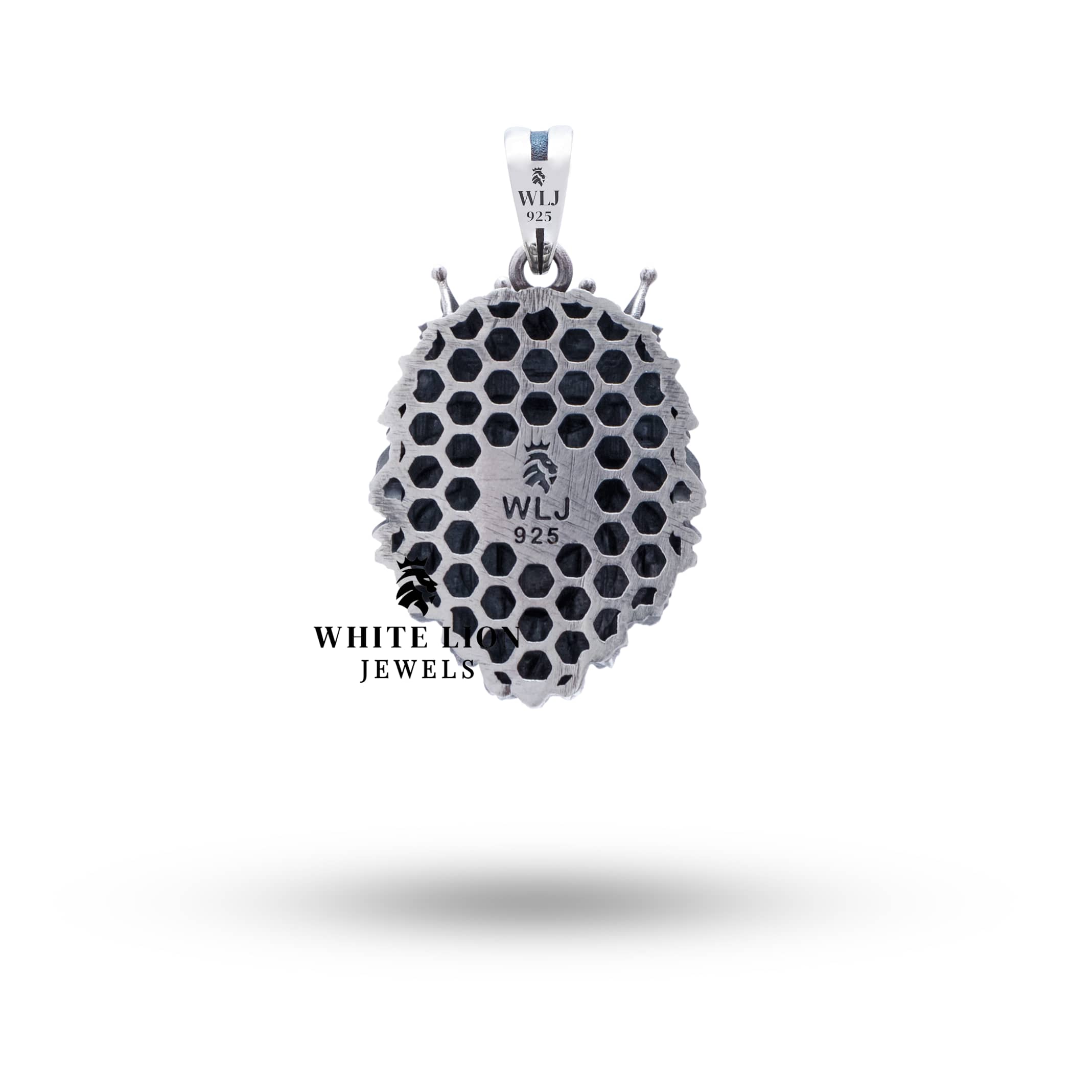 Lion King Crown 925 Sterling Silver Pendant worn, displaying its majestic appeal.