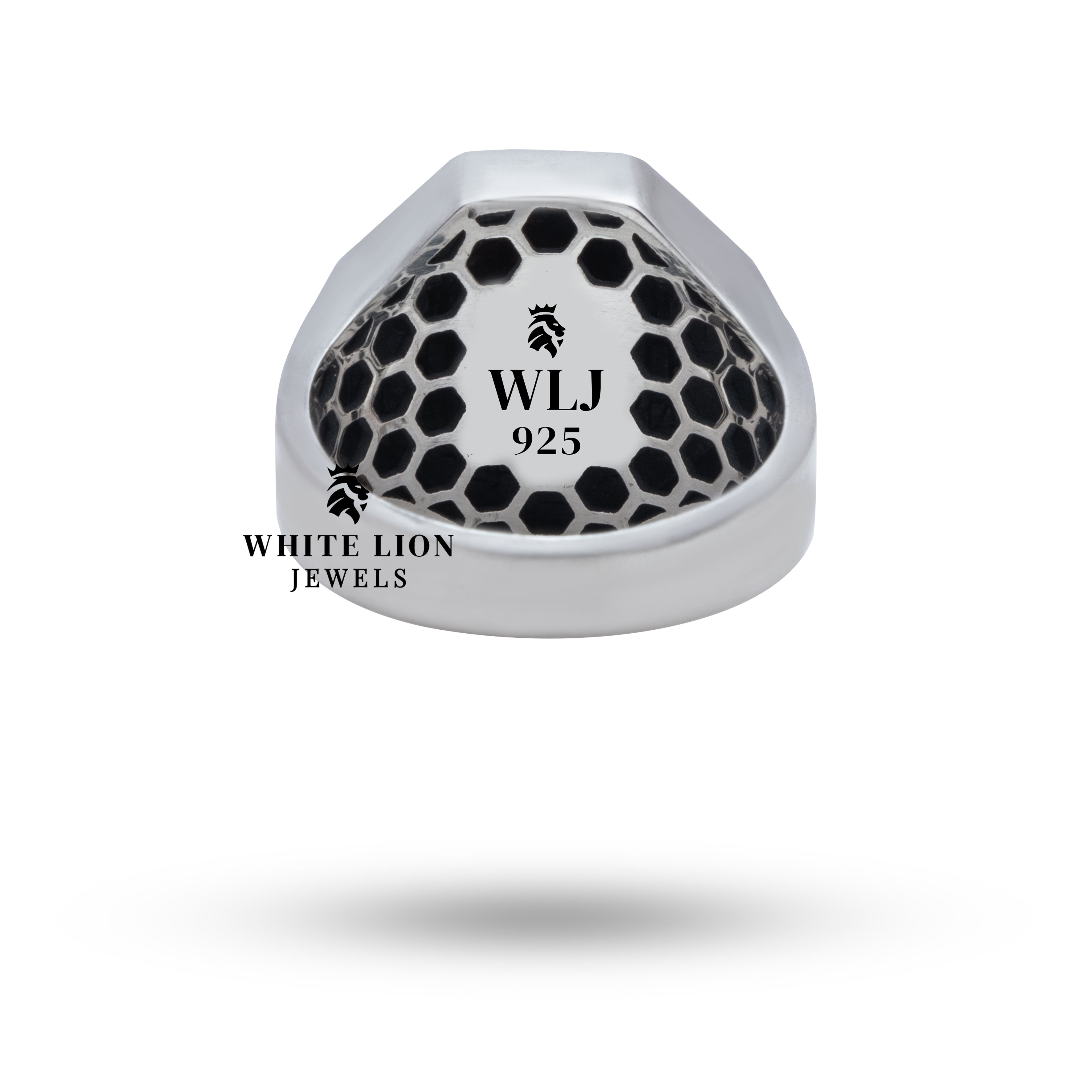 Luxury Octagon Roaring Lion Ring on display, illustrating unique design