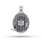 The Jesus Prayer 925 Sterling Silver Pendant being worn, illustrating its elegance and spiritual appeal.