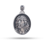 Jesus Crown Thorns 925 Sterling Silver Pendant by White Lion Jewels, Oxidized Silver Finish