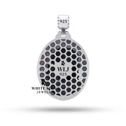 Artisan Jesus Pendant in Sterling Silver, features Crown of Thorns with Clear Protective Coating