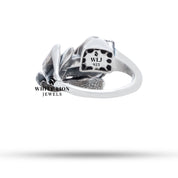 Unique Angelic Design Sterling Silver Ring