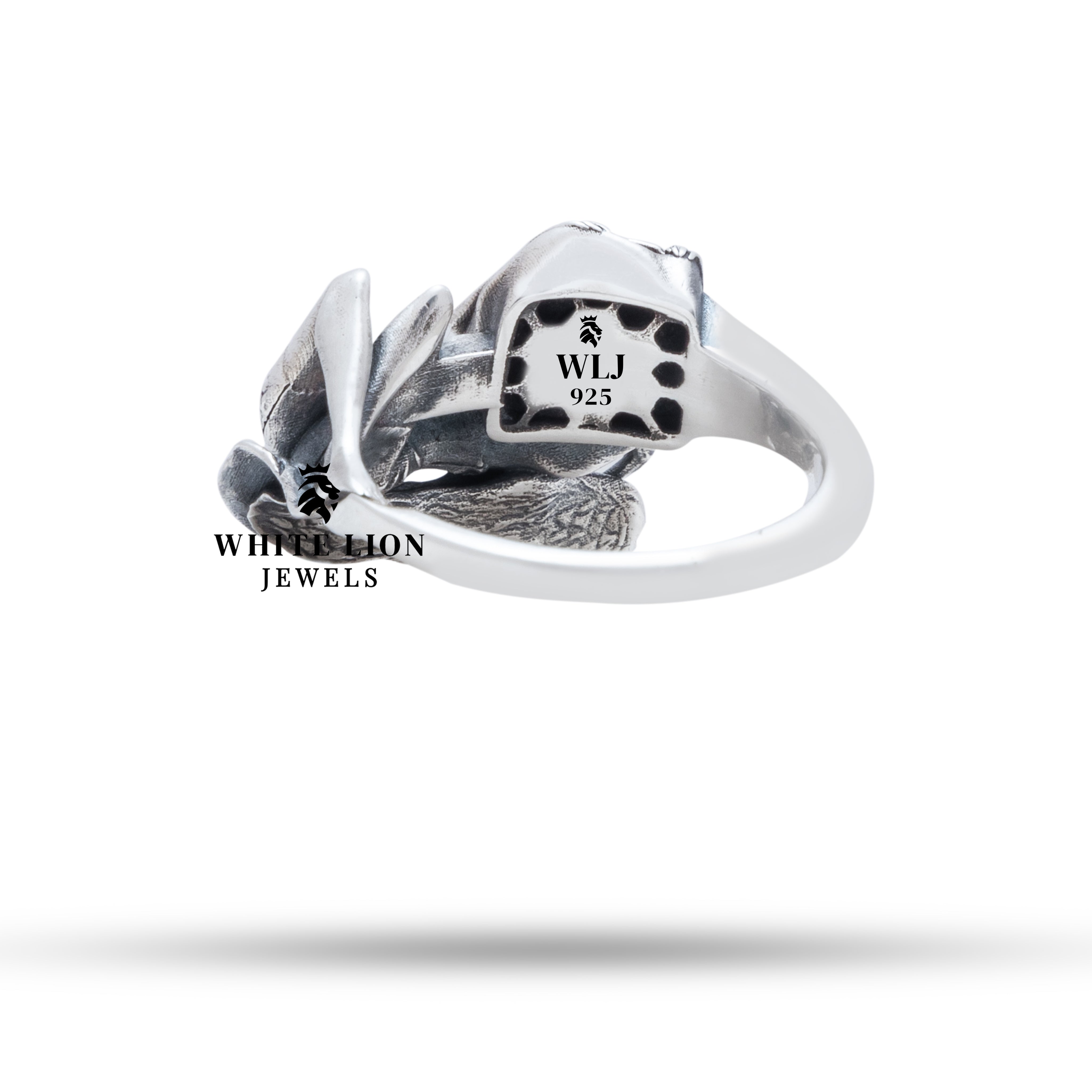 Unique Angelic Design Sterling Silver Ring