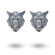 Wolf 925 Sterling Silver Cufflinks showcasing fine craftsmanship and elegance for men's formal wear.