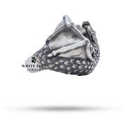 Mythical Dragon 925 Sterling Silver Ring with Artisan Crafting