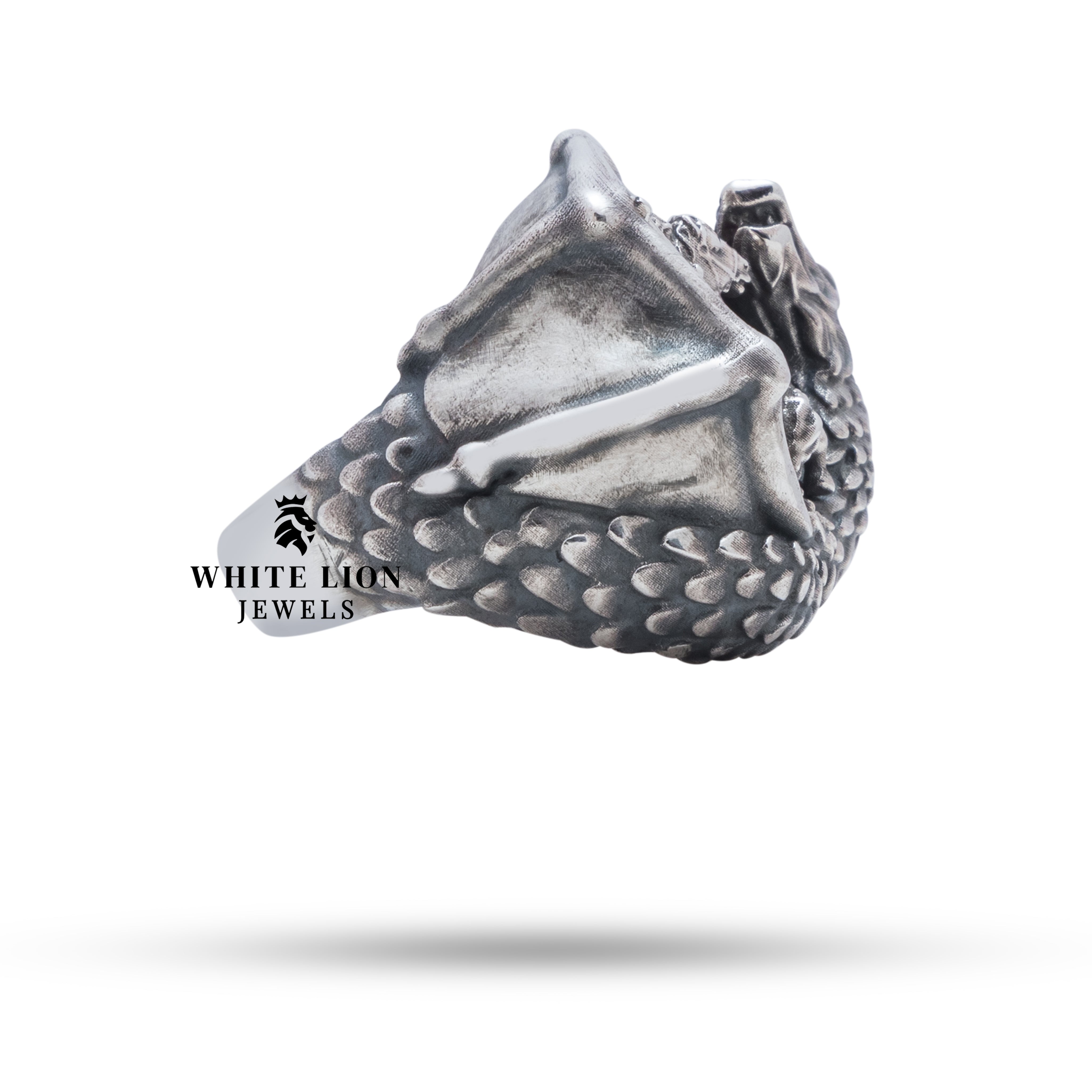 Mythical Dragon 925 Sterling Silver Ring with Artisan Crafting