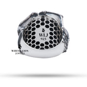 Symbol of Courage Saint George Sterling Silver Ring with Detailed Work