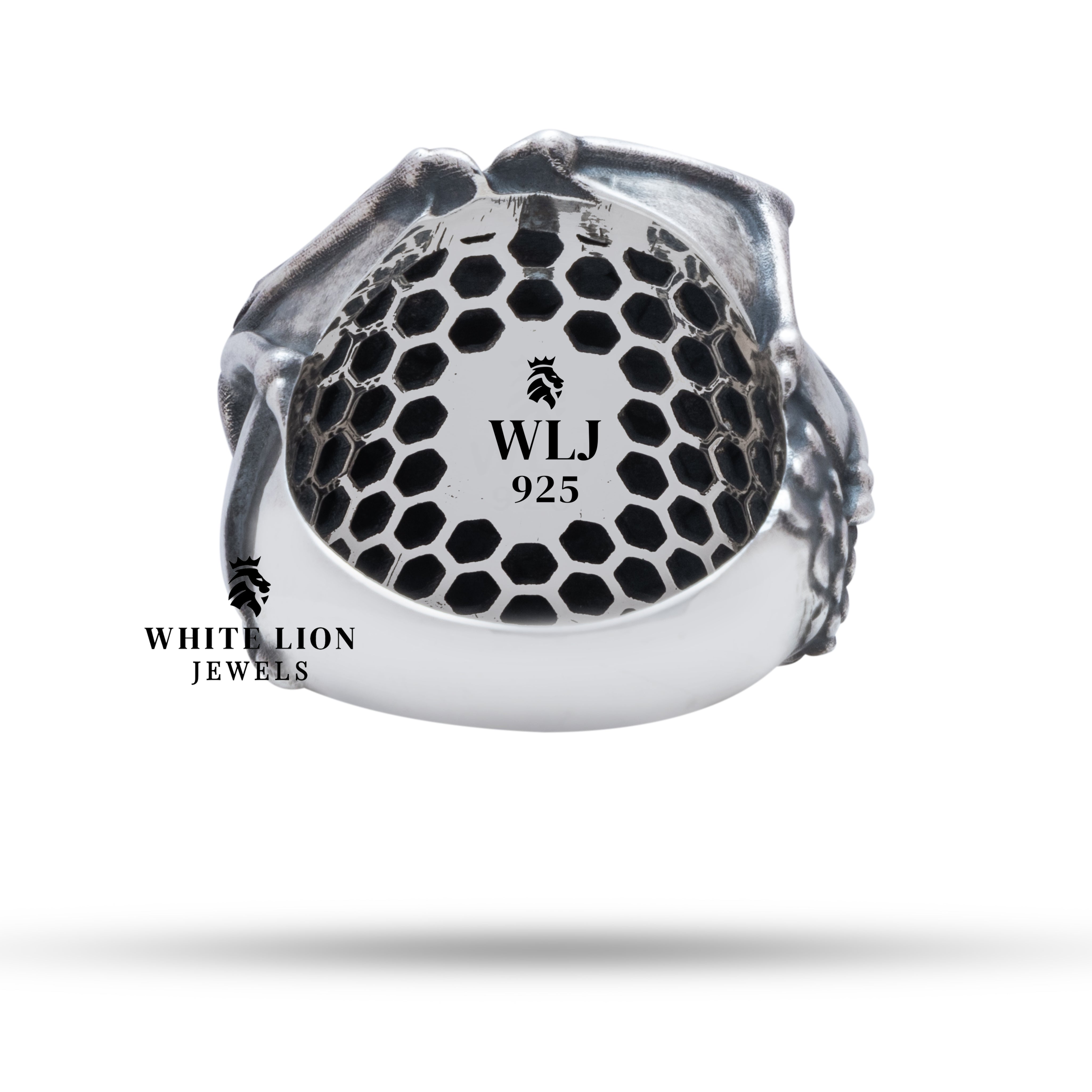 Symbol of Courage Saint George Sterling Silver Ring with Detailed Work