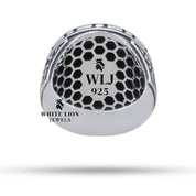 Star Wars Mandalorian Sterling Silver Ring in elegant White Lion Jewels box