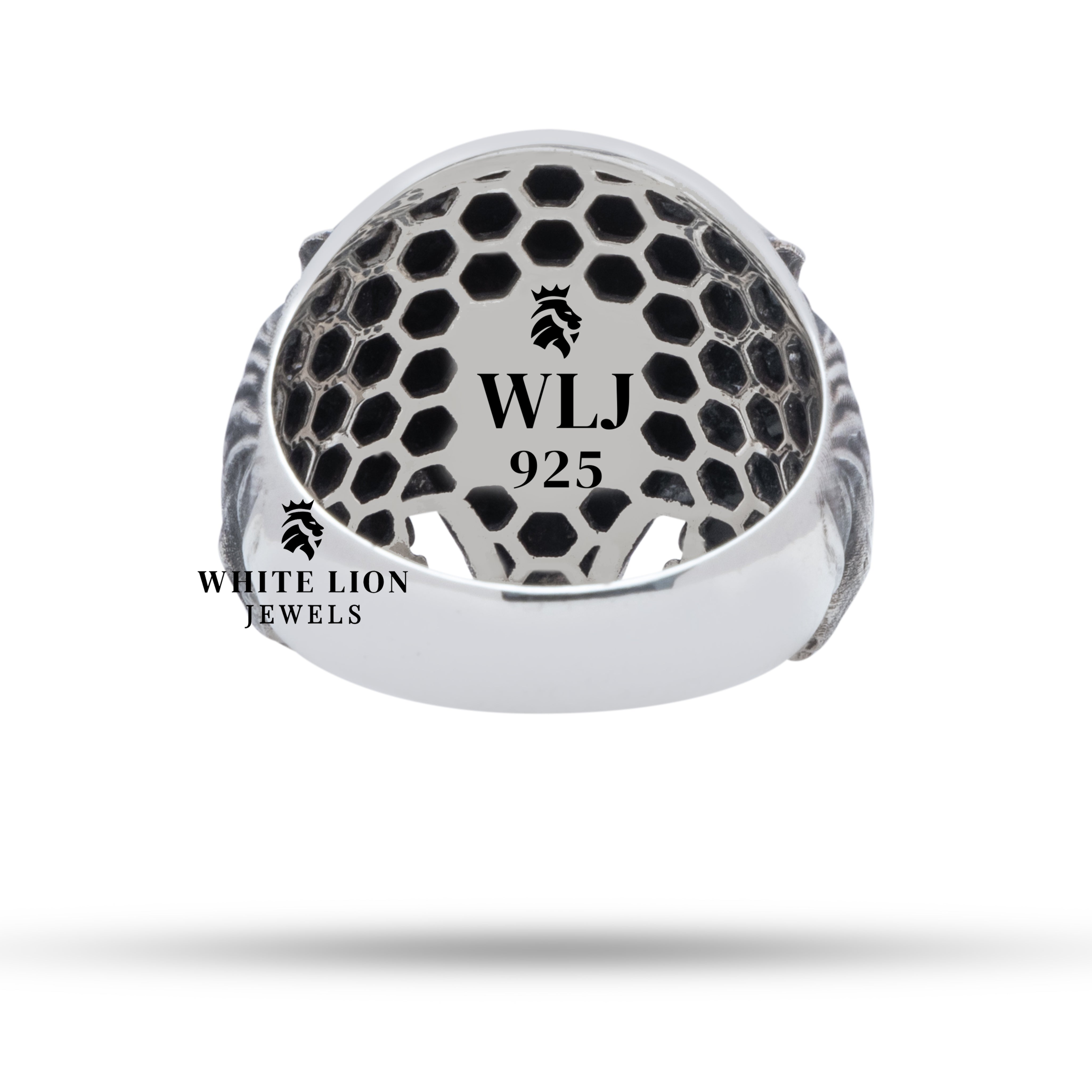 Luxury Wild Panther 925 sterling silver ring by White Lion Jewels