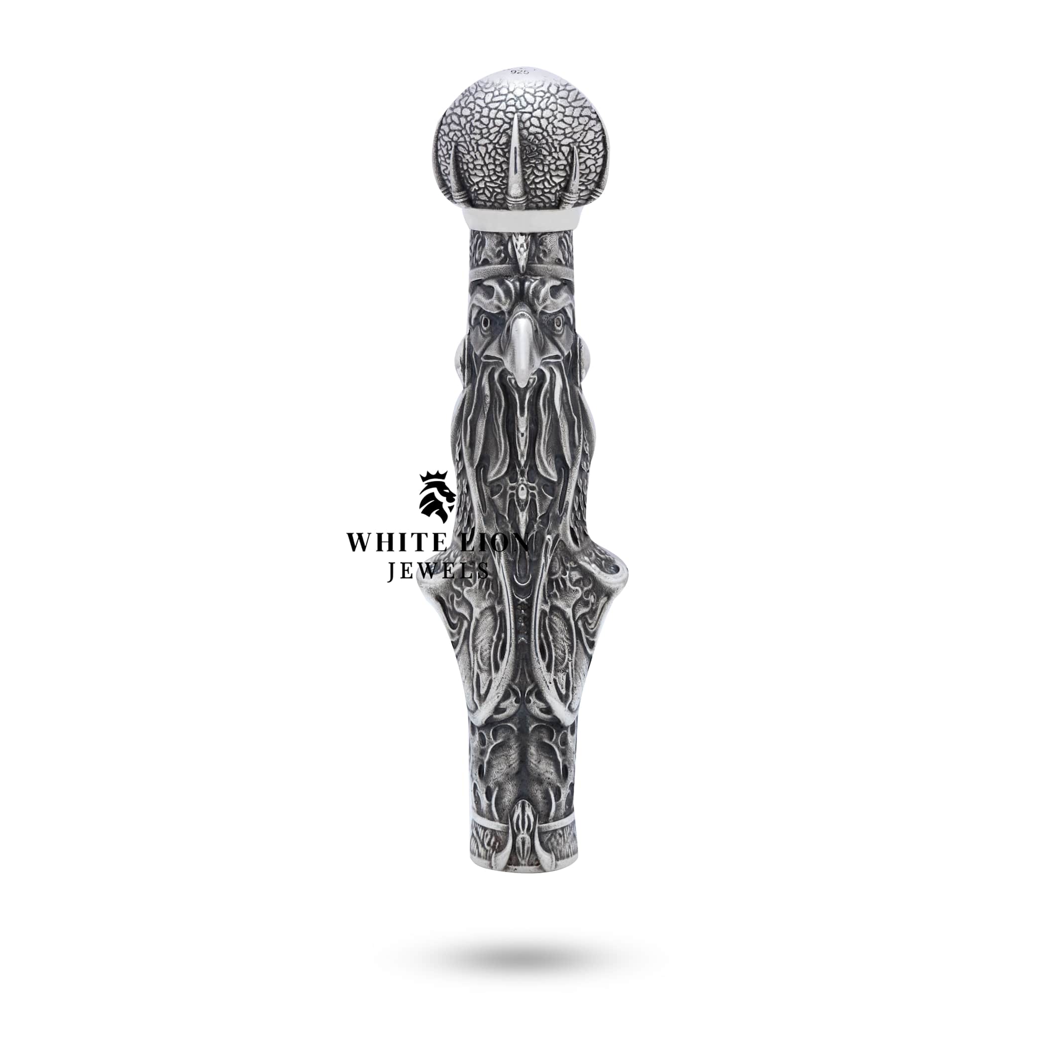 Side view of 925 Sterling Silver Lighter by White Lion Jewels