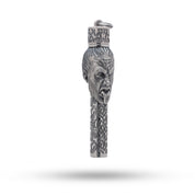 Front view of Maori 925 Sterling Silver Lighter showing intricate Maori design and oxidized finish