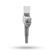 Sterling silver hookah filter with oxidized finish, featuring a bat motif for sophisticated hookah setup.