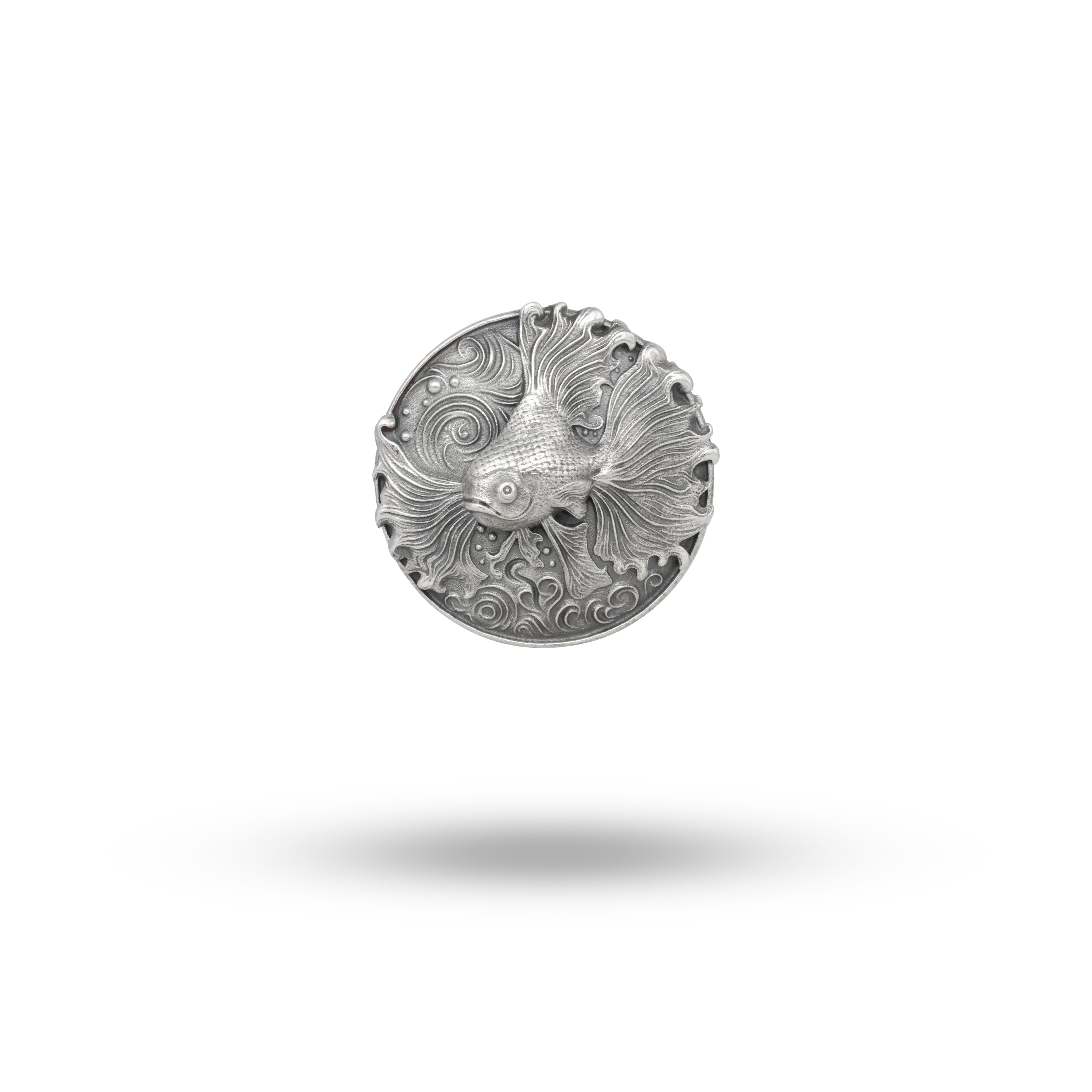 Jellyfish-Design Button Set in 925 Sterling Silver - Luxury accessory for ethnic and formal attire.