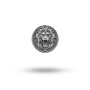 Roaring Lion Sterling Silver Button Set featuring 6 elegant oxidized silver buttons perfect for Nehru jackets.