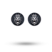 Lion king Crown 925 Sterling Silver Cufflinks