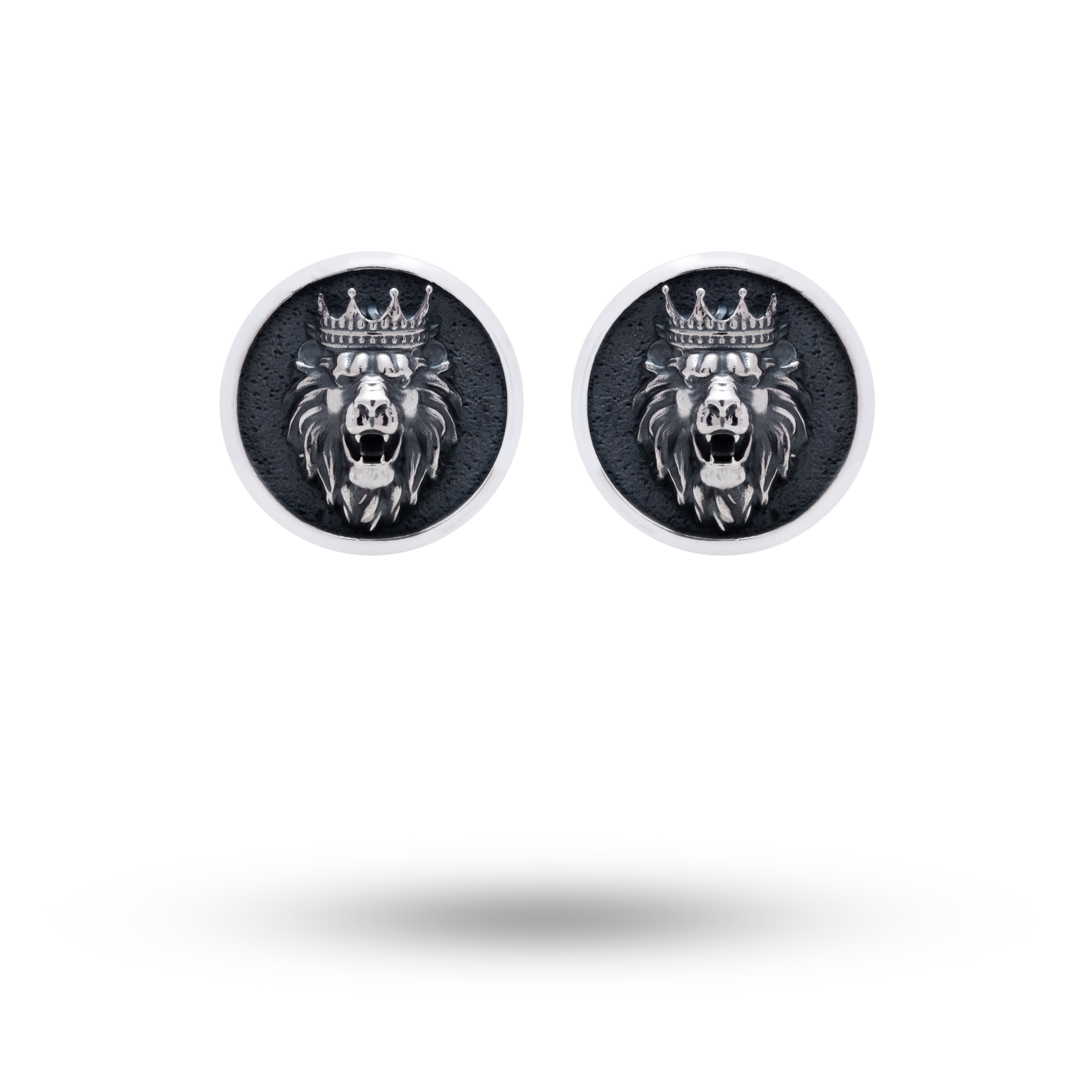Lion king Crown 925 Sterling Silver Cufflinks