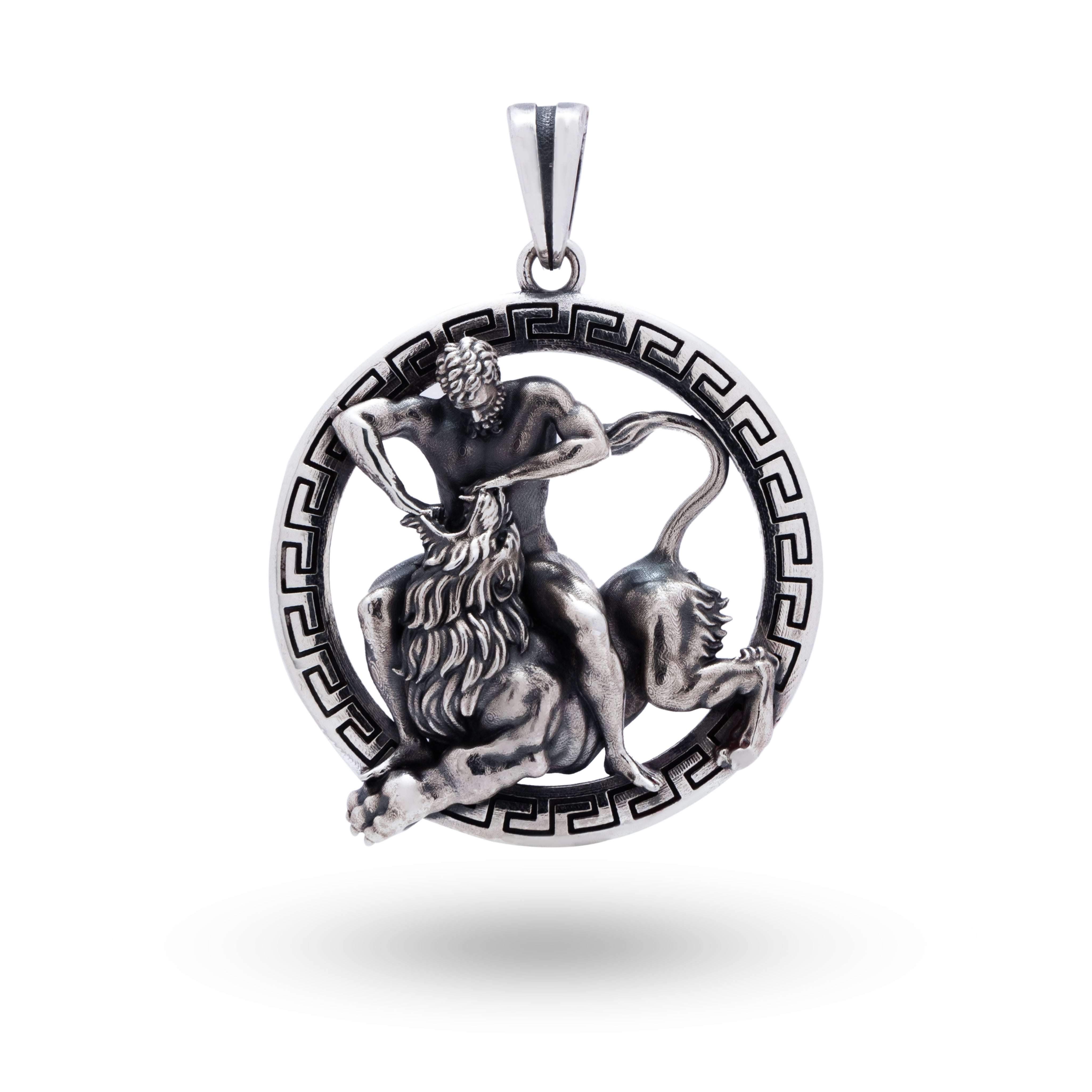 Hercules 925 Sterling Silver Pendant in elegant oxidized finish, perfect for all occasions
