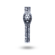 Luxurious Lion 925 Sterling Silver Lighter showcasing intricate design and oxidized finish