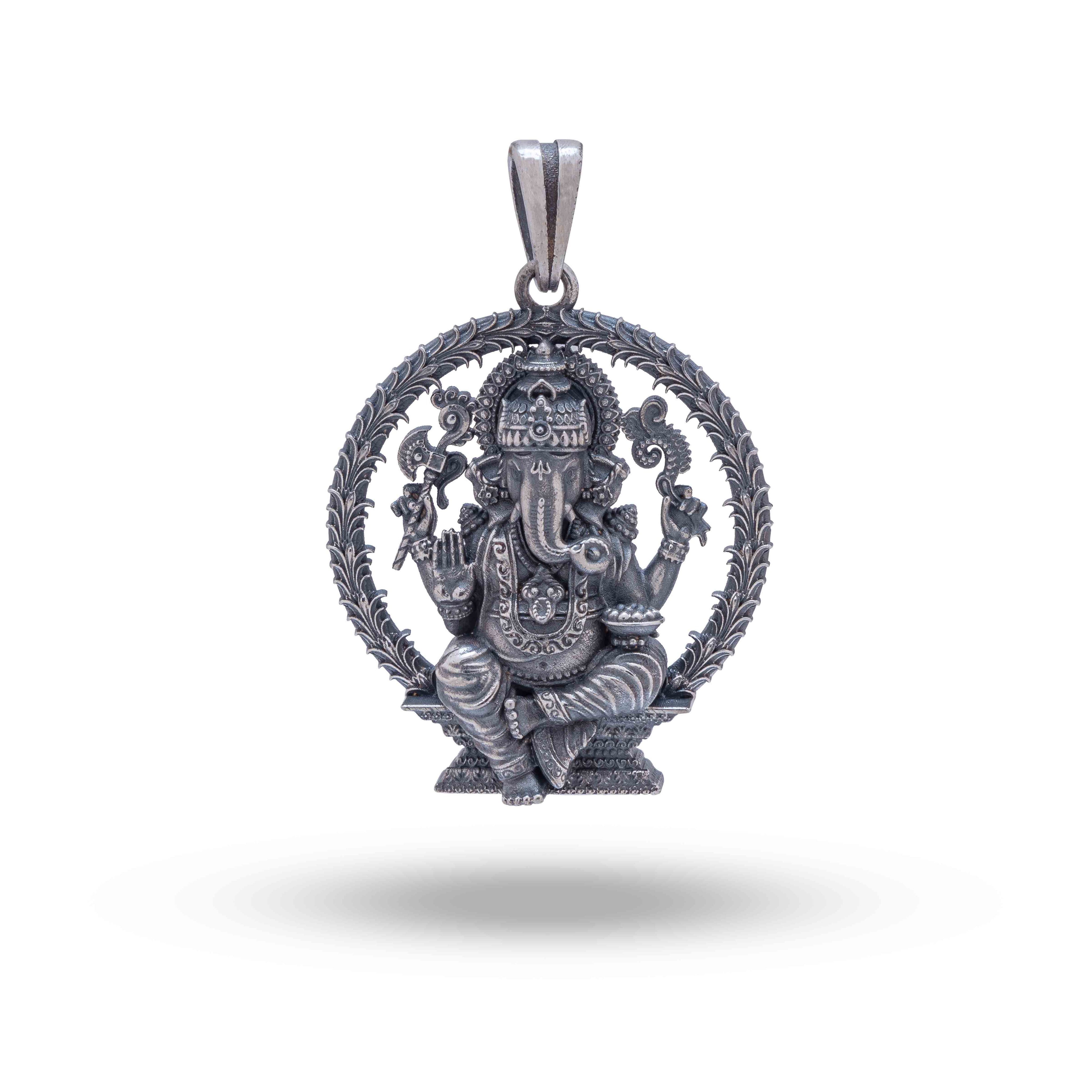 Atharva Ganesha 925 Sterling Silver Pendant