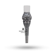 Detailed Pipe Shape Sterling Silver Hookah Filter by White Lion Jewels