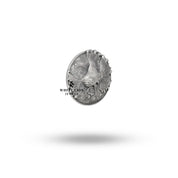 Close-up of Jellyfish-Design Button Set showcasing intricate details in oxidized silver.