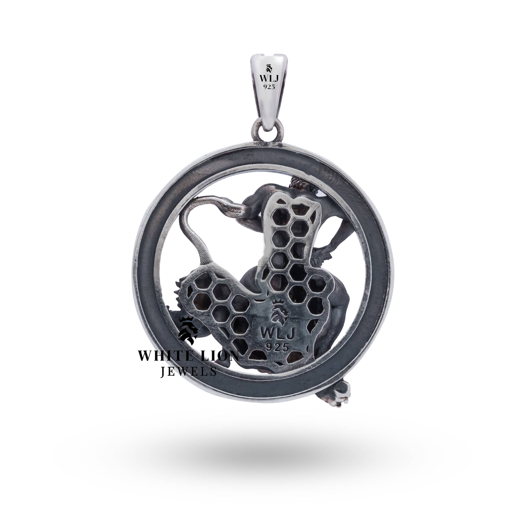 Luxury 925 Silver Pendant by White Lion Jewels, showcasing bold style and intricate design