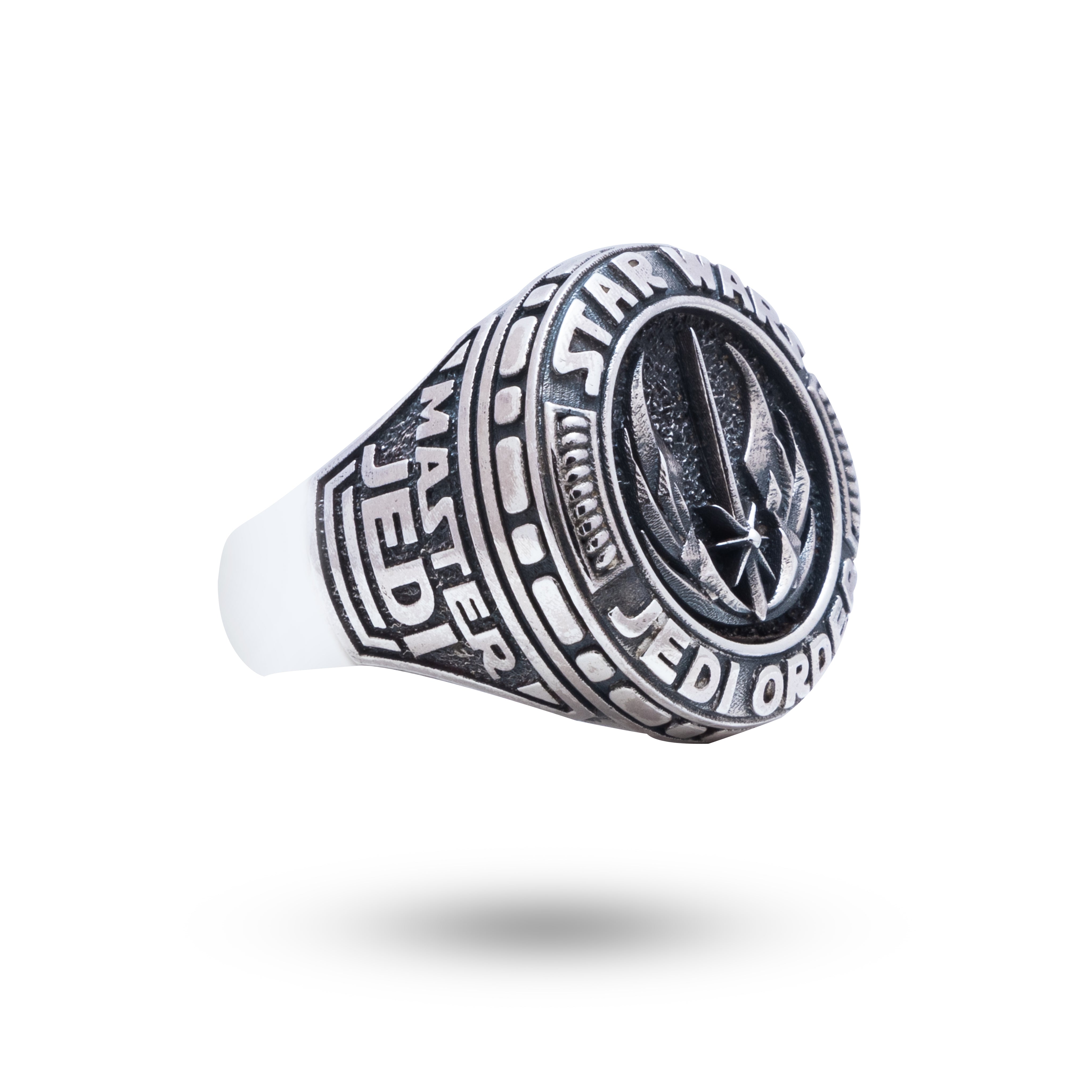 Sterling Silver Star Wars Master Jedi Ring with oxidized finish by White Lion Jewels