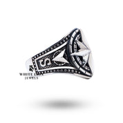 North Star 925 Sterling Silver Ring worn on a hand, highlighting its elegant and minimalistic style